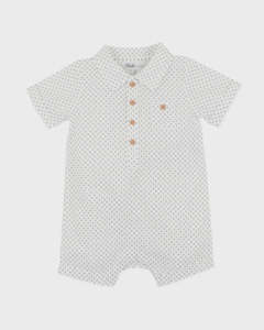Baby Boy 1: Roman Collared Romper