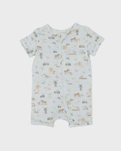 Baby Neutral 1: Farm Ecocosy Short Sleeve Romper