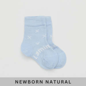 Merino: Baby Merino Wool Crew Socks - Beau Blue