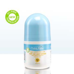 Staff: [STAFF] Childs Farm 50+ SPF roll-on sun lotion fragrance-free