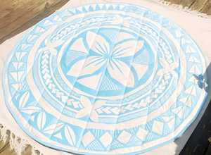 Products: Pele Chancey Blue Playmat – Blue flower