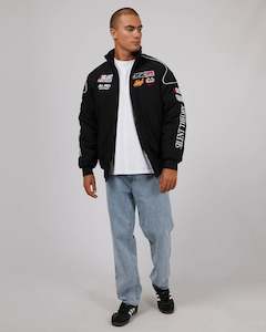 Mens Jackets: Racer Jacket - Black