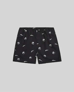 Mens Shorts: 8 Ball Beach Short - Black