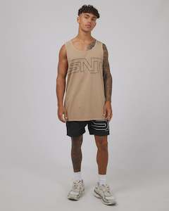 Mens Singlets: Link Singlet - Tan