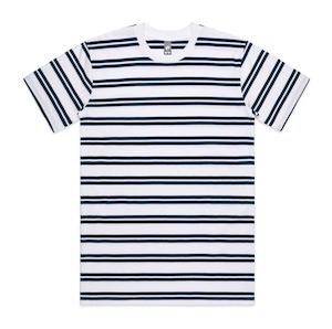 As Colour: 5044 Classic Stripe Tee - White/Navy