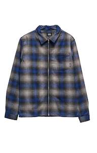 Stussy: Shadow Plaid Zip Up LS Shirt