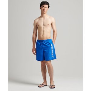 Superdry: Code Applque 19Inch Swim Short - Blue Bay