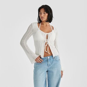 Wrangler: 90s Lacie Tie Top - Vintage White