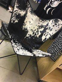 Decor: Butterfly Chair Black & White cowhide