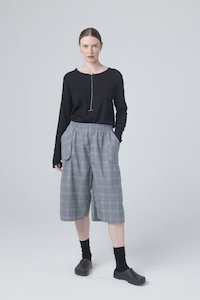 Womens Shorts: Love Shorts - Slate Plaid