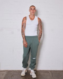 Mens Pants: Halo Baggy Trackpant - Dark Green