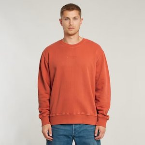 Men's G-Star Washed Relaxed Sweatshirt - Lt Antic Red Marte