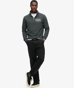 Classic VL Graphic Half Zip - Washed Black