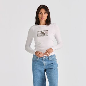 Wrangler: Not My First Rodeo LS Tee - Optic White