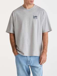 Mens T Shirts: Fade Away Baggy Tee - Grey Marle