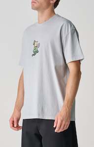 Man With Dot SS Tee - Pigment Silver