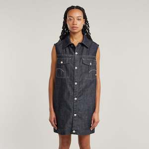 Women S Dresses 1: Oversized Sleeveless Dress - Raw Denim