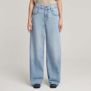 Womens Jeans: Skater High Loose Jean - Sun Faded Blue Cape