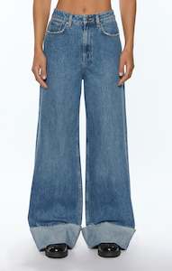 Womens Jeans: Strider Cuffed Jean - Tidal