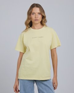 Womens T Shirts: Logo Tee - Lemon