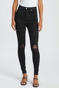 Dr Denim: Moxy Black Ripped Knee