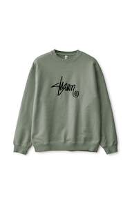 Mens Crews: Shawn Script Crew - Seagrass