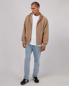 Mens Hoodies: Zip Hoodie - Brown