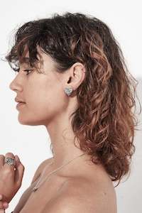 New Zealand Designers: Death Metal Hearts Earrings