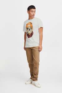 Blend He Tee - Snow White Dog Print