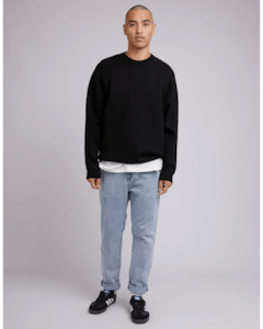 Jumper Knitwear: Distort Knit Jersey - Black