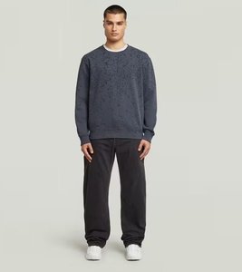 Mens: Paint Splatter Relaxed Sweatshirt - India Ink