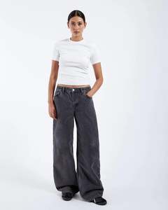 Womens Jeans: Ary Mid Jean - Grey Retro
