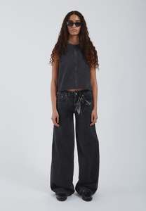 Womens Jeans: Rhue Jean - Retro Black