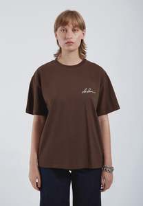 Womens T Shirts: Bace Tee - Chocolate