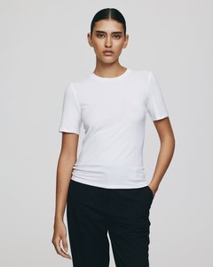 MSCH Betrina Rib 2/4 Tee - Bright White