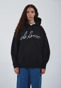 Dr Denim: Damien Hoodie - Black Script
