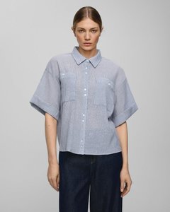 MSCH Kinley 2/4 Shirt STP - Oceana/B White