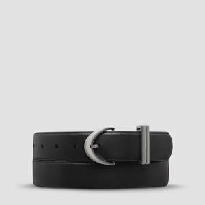 Under Your Spell Belt - Black Nappa/Silver