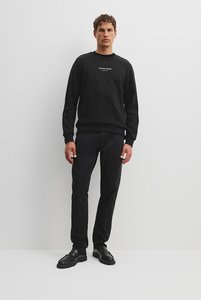 Mens: Australian Cotton Modern Logo Sweat - Black