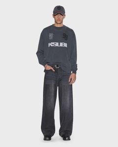 Mens Tops: Rugged Ekcess LS Tee - Blasted Black