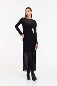 Women S Dresses 1: Gigi Dress - Black Quartrefoil