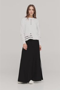 Womens Skirts: Complacent Skirt - Black/Ivory