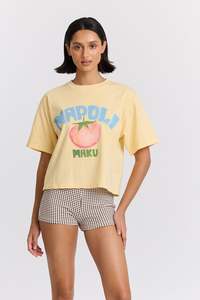Womens T Shirts: Napoli Boxy Crop Tee