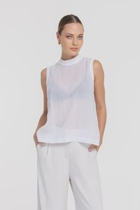 Faint Traces Top - White