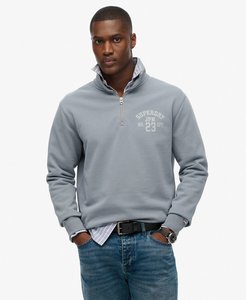 Superdry: Athletic Ess Half Zip - Flint Stone Blue Grey