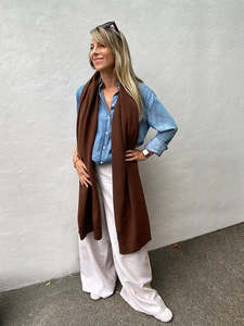 Accessories: The McCance Wool Scarf - Chocolate