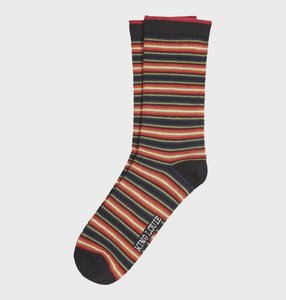 Eira Stripe Socks - Black