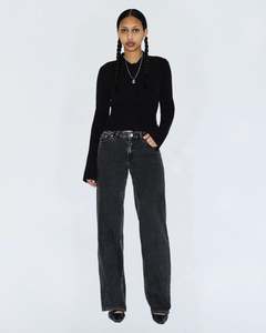 Addy Jeans - Tar Aged Black