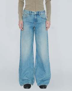 Rhue Low Wide Jeans - Drift Sky Used