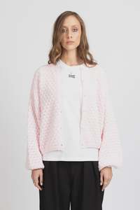 Honeycomb Cardi - Pink
